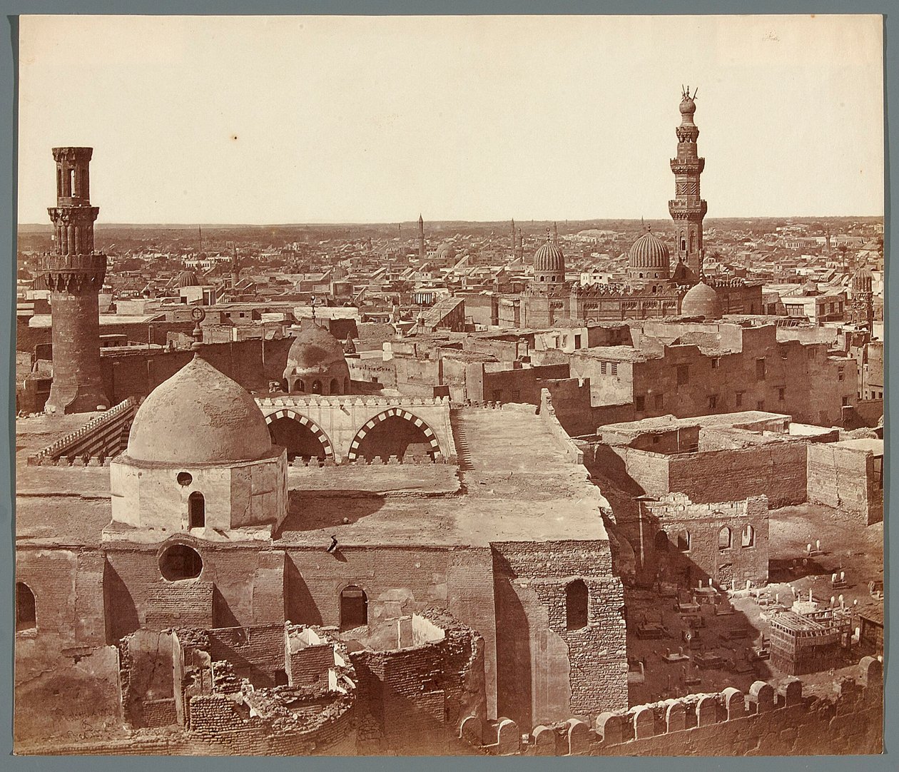 Egypt. Cairo. General View - in the background madrasa - mausoleum Umm As-Sultan Sha