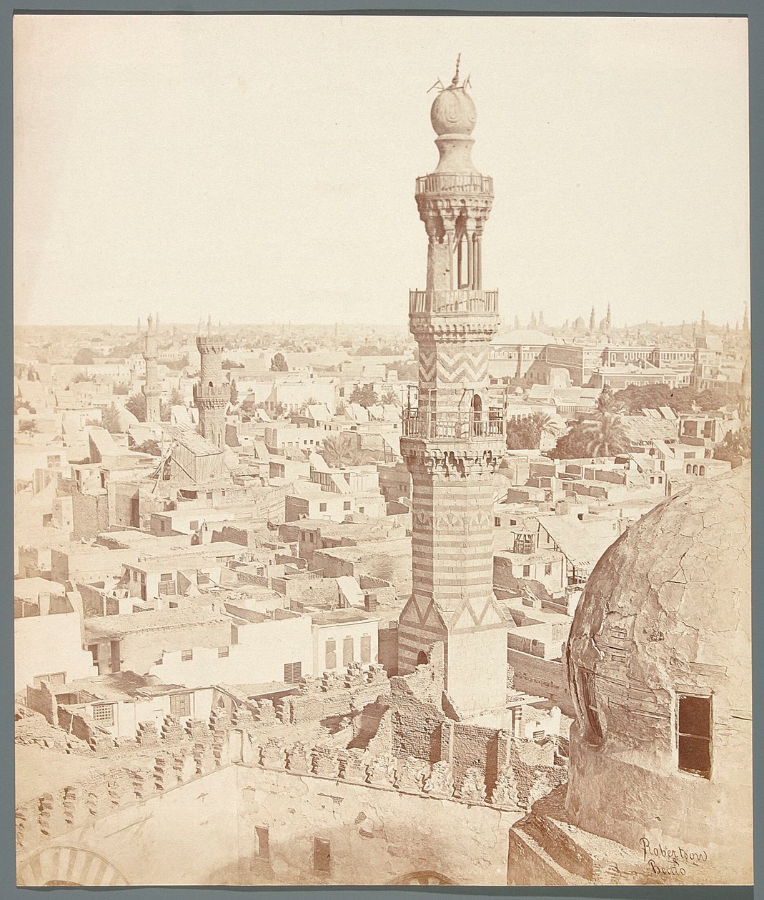 Egypt. Cairo. View from the Madrasa - Mausoleum of Mamluk Emir Sarghitmish (1356) von James Robertson