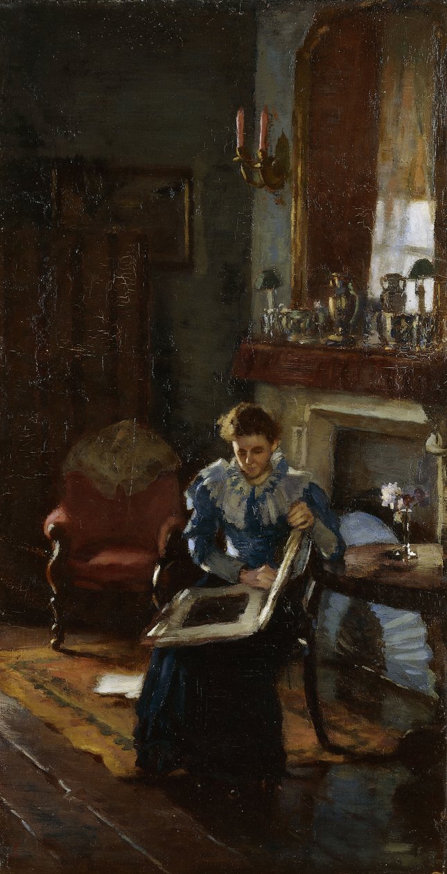 A Dublin Interior, c.1915-20 by James Sinton Sleator