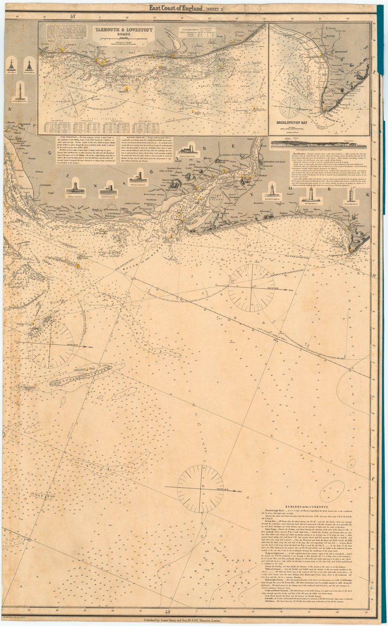 England East Coast. Sheet 3 by James & Son Imray