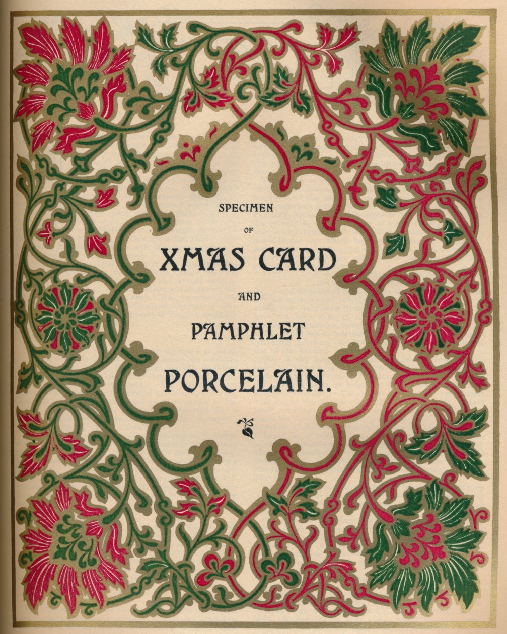 Specimen of Xmas Card and Pamphlet Porcelain - James Spicer & Sons, Ltd., 1910 by James Spicer and Sons