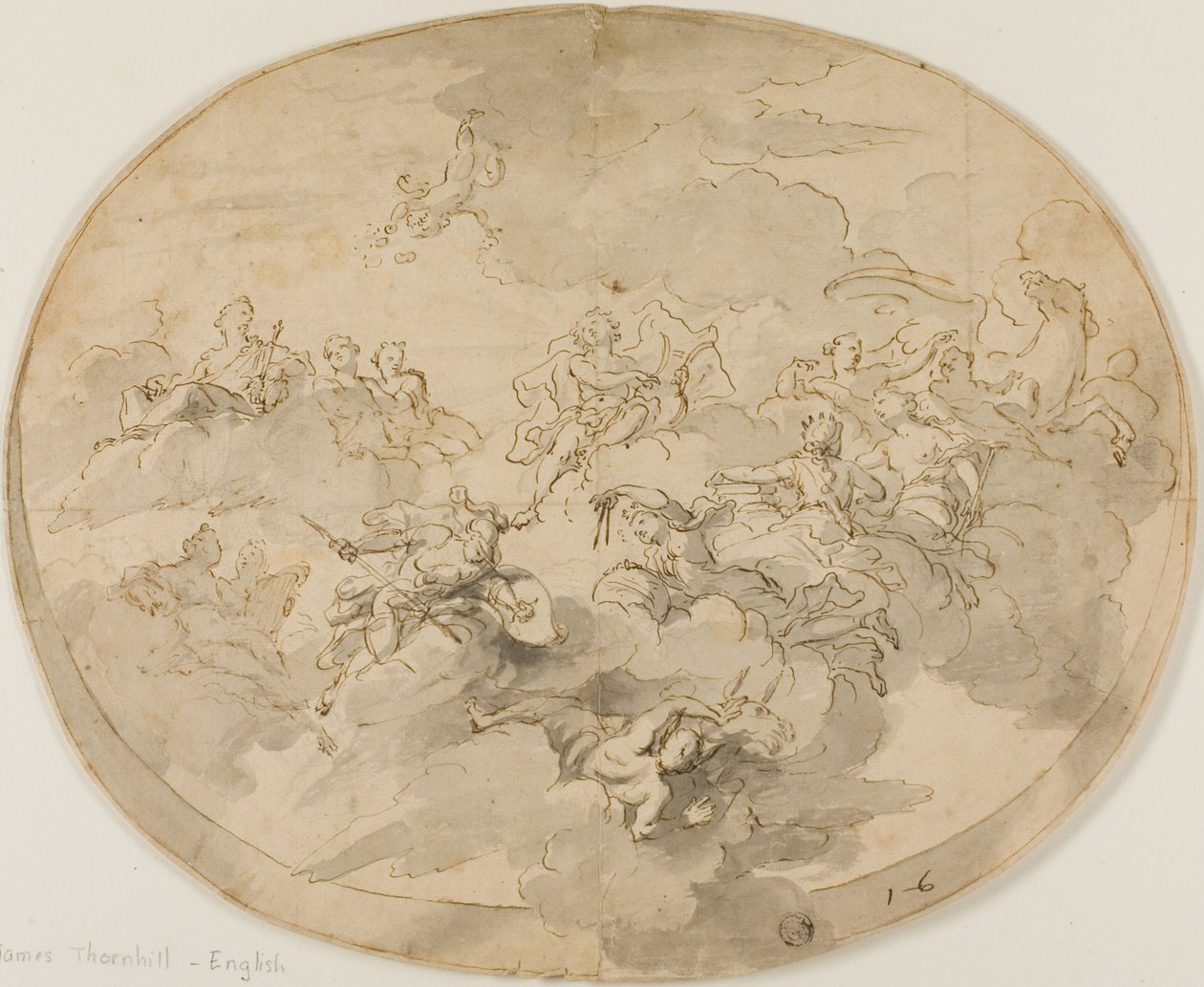 Design for Ceiling Fresco: Apollo and the Muses with Minerva Destroying Ignorance by James Thornhill