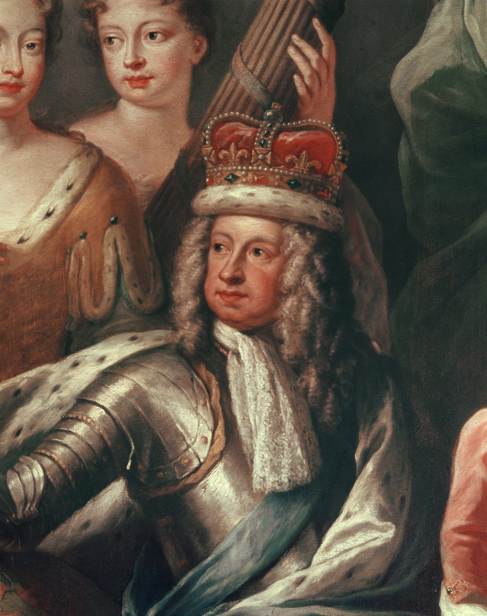 George I (detail) from the Painted Hall, Greenwich by James Thornhill