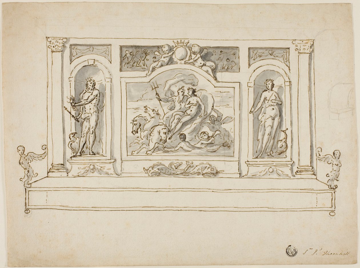 Neptune and Amphitrite Flanked by Jupiter and Juno by James Thornhill