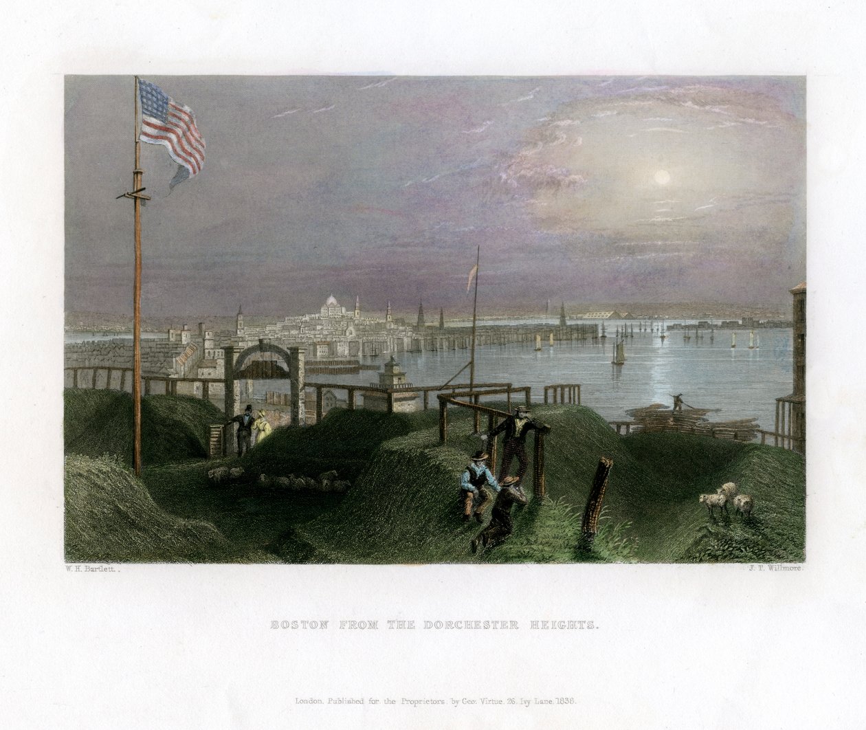 Boston as Seen from the Dorchester Heights, USA by James Tibbitts Willmore