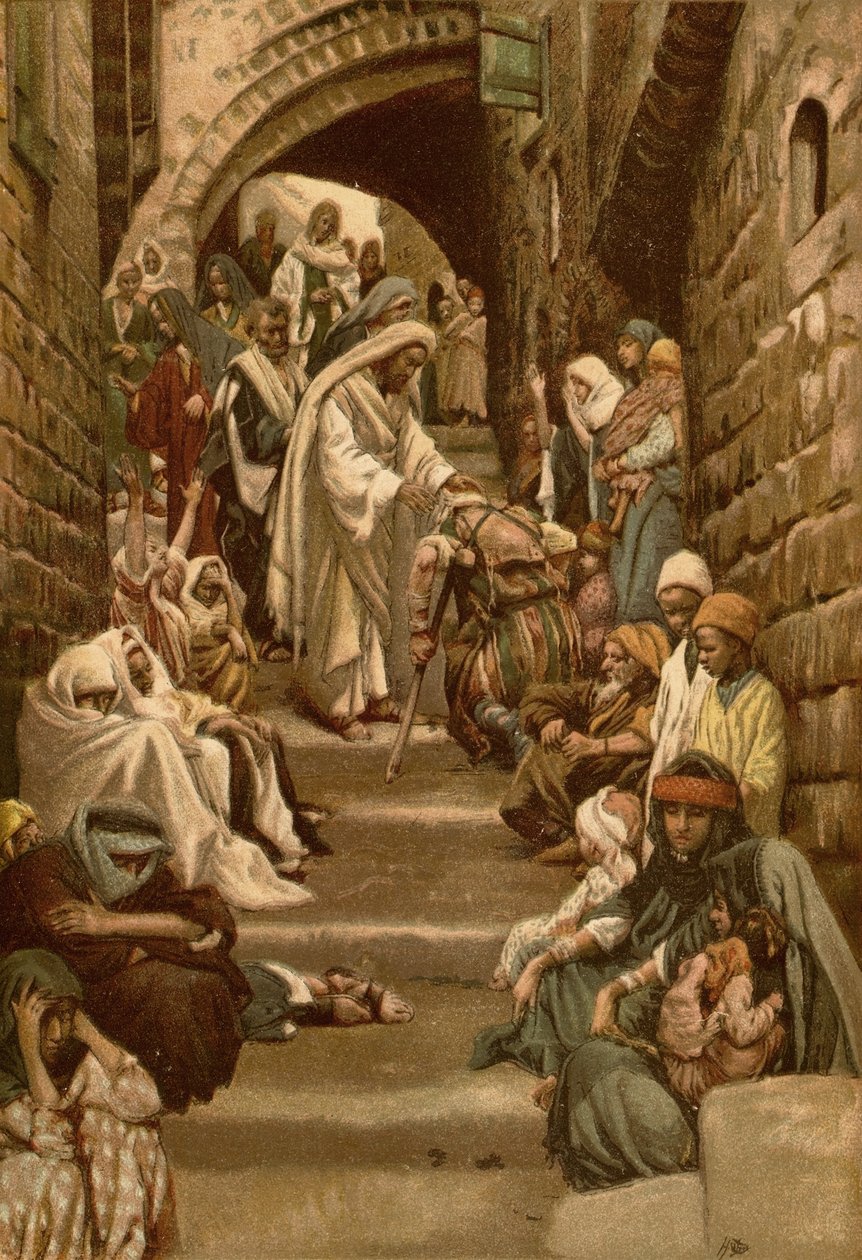In the Villages the Sick Were Brought unto Him by James Tissot