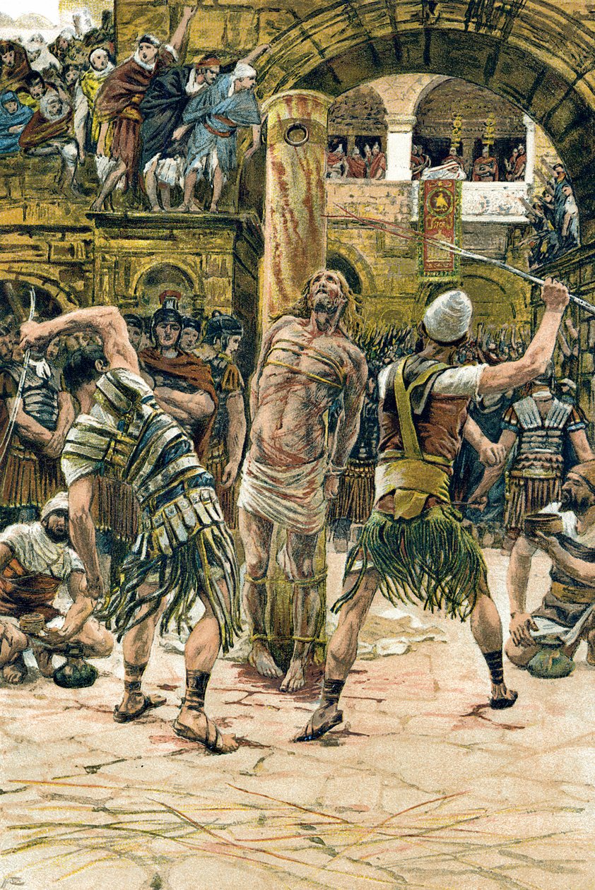 Jesus scourged on the face by James Tissot