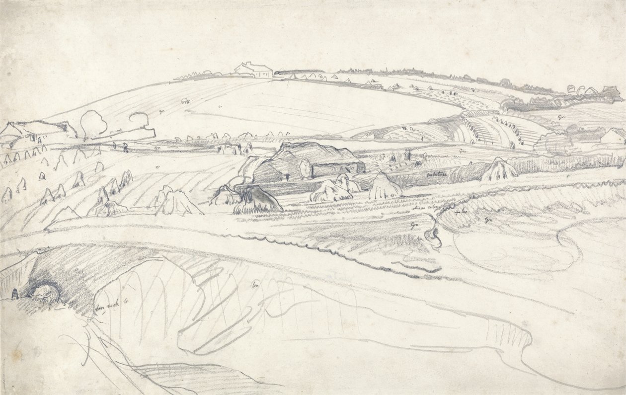 Landscape with Farm and Cornstocks by James Ward