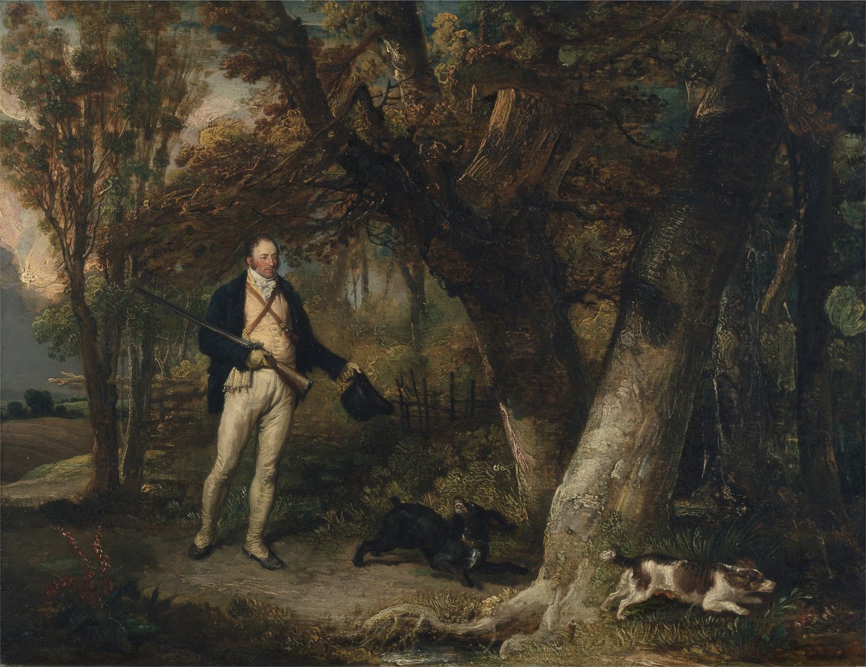 Portrait of the Rev. Thomas Levett and Favourite Dogs, Cock-Shooting by James Ward