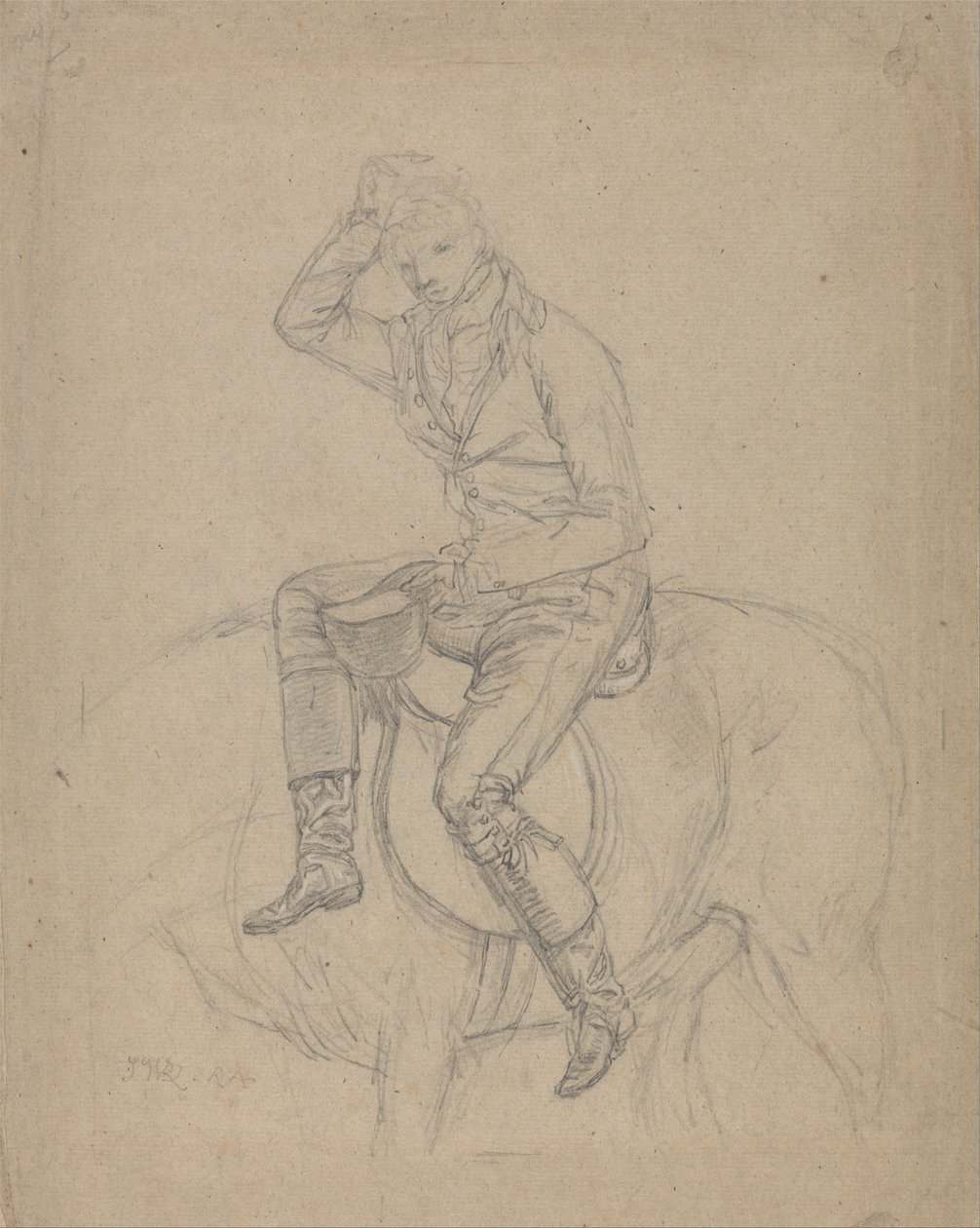 Sir Charles Blunt at the Death of the Boar: a Study for One of a Set of Four Paintings by Ward Executed in 1815 by James Ward