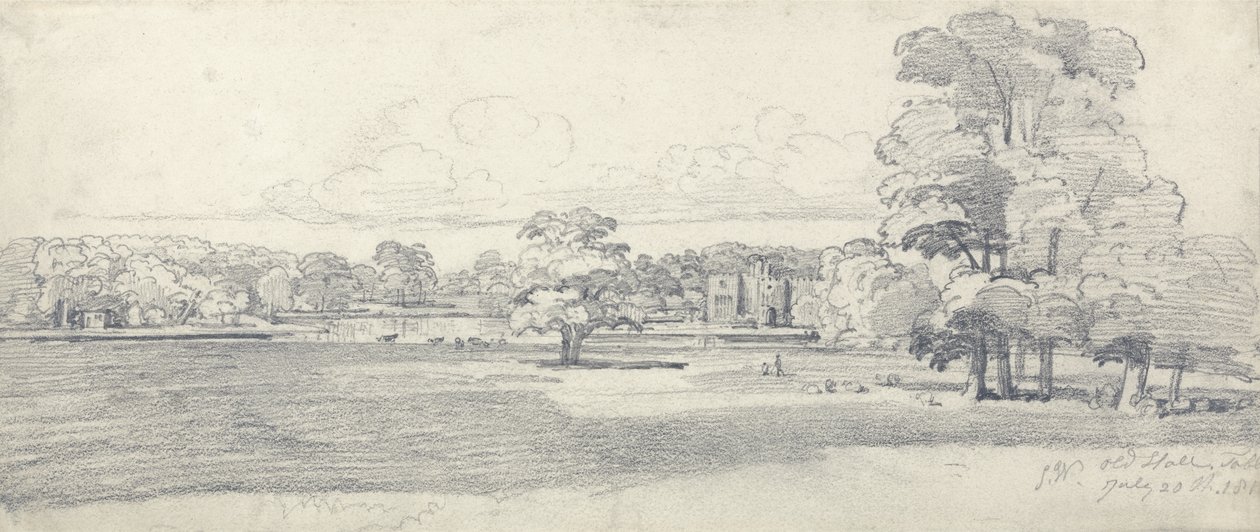 The Old Hall, Tabley, Surrounded by Parkland by James Ward