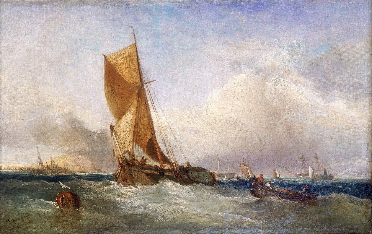 A sailboat from the Thames, for transport and trade along the river and on the east coast by James Webb