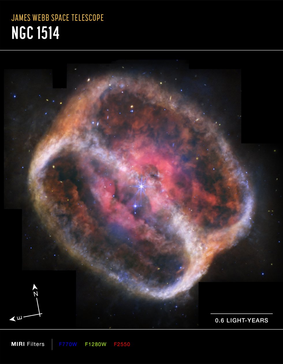 Planetary Nebula NGC 1514 by James Webb Space Telescope (NASA)