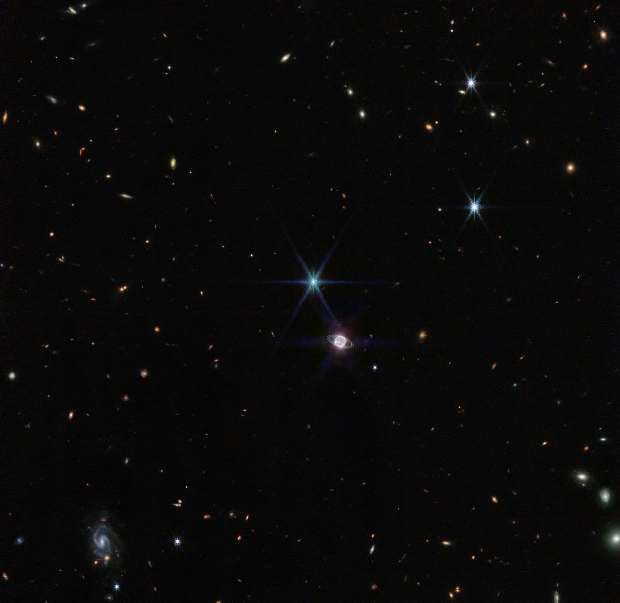 Rare View of Neptune’s Rings by James Webb Space Telescope (NASA)