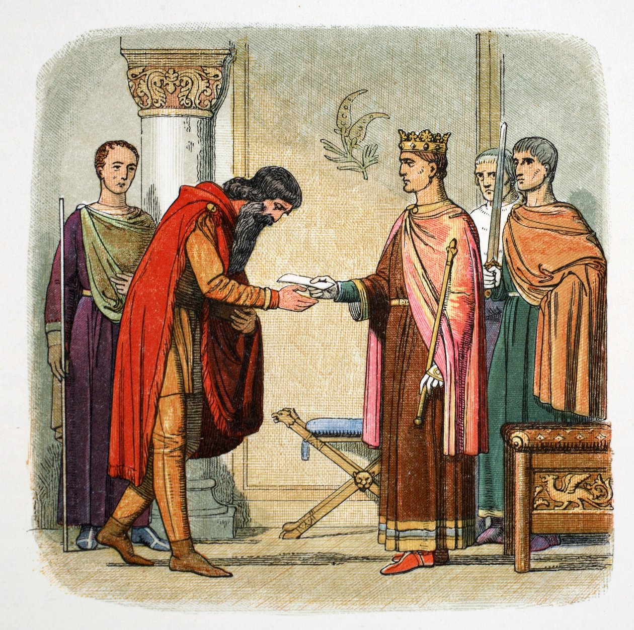 Henry II of England authorizes Dermot MacMorrough to levy forces, 1170 by James William Edmund Doyle