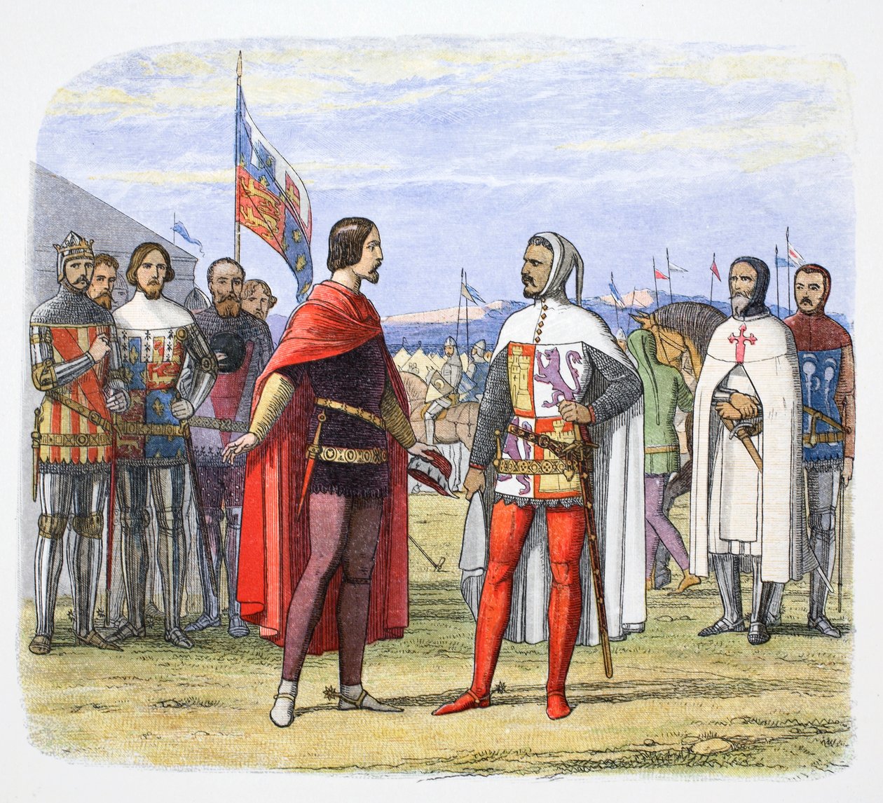 The Black Prince extorts an amnesty from Pedro the Cruel, Spain, 1367, 1864 by James William Edmund Doyle