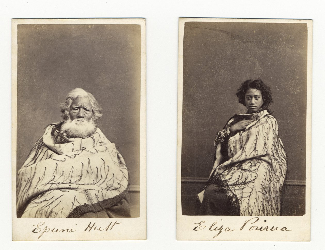 Epuni Hutt and Eliza Porirua, c.1865 by James Wrigglesworth