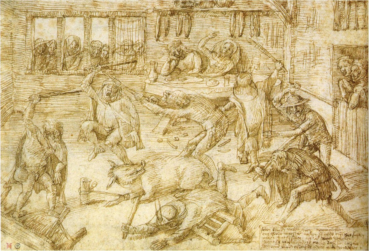 The Blind Beat the Swine by Jan Verbeeck de Oude