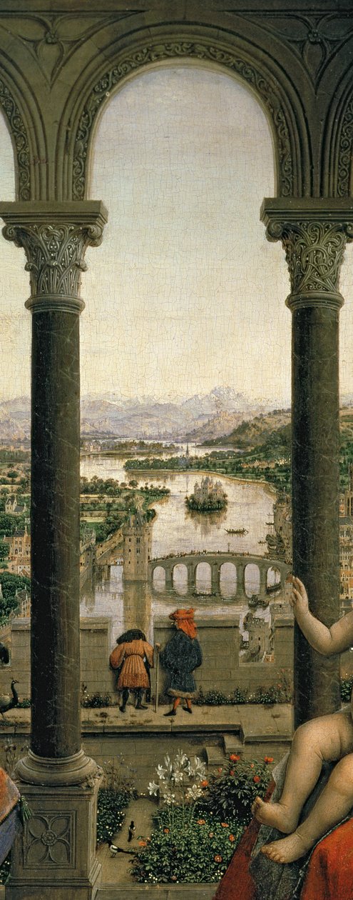 The Rolin Madonna (detail) by Jan van Eyck