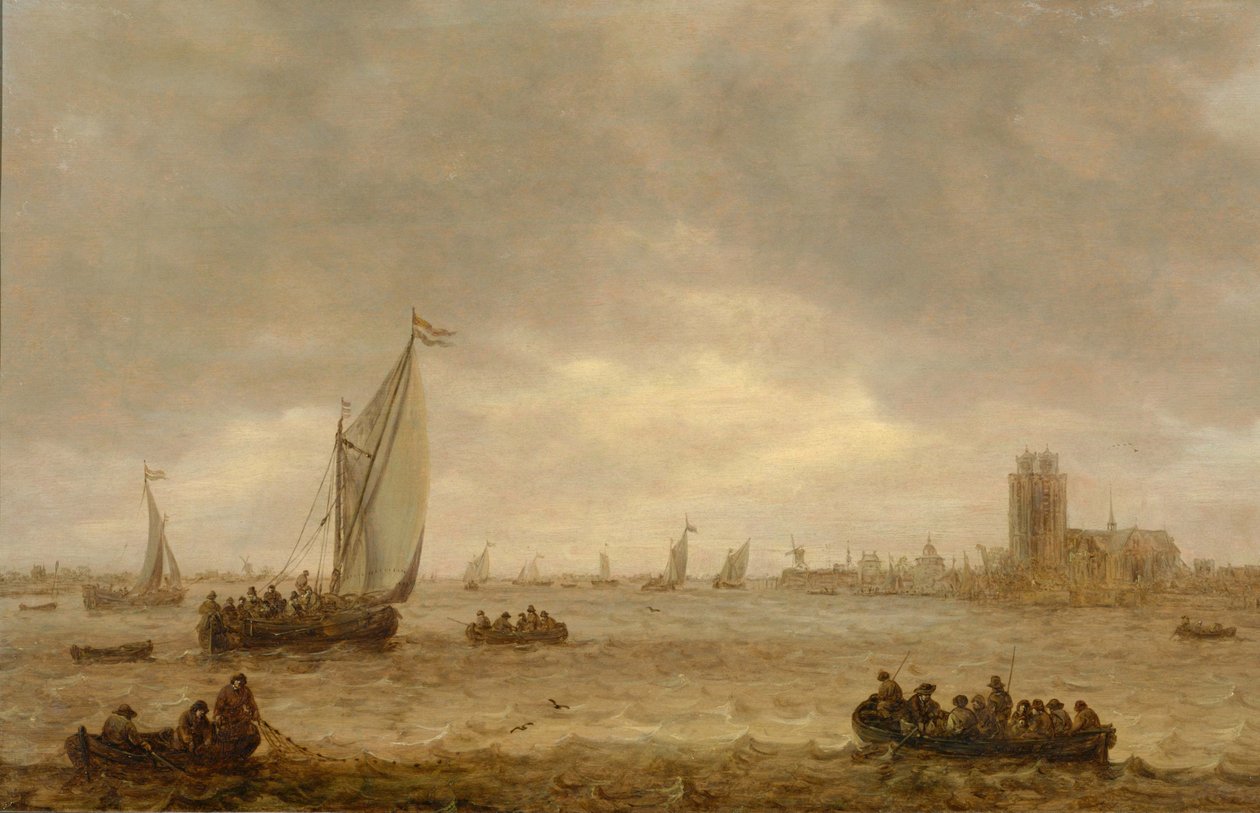 Mouth of the Meuse (Dordrecht) by Jan Josephsz van Goyen