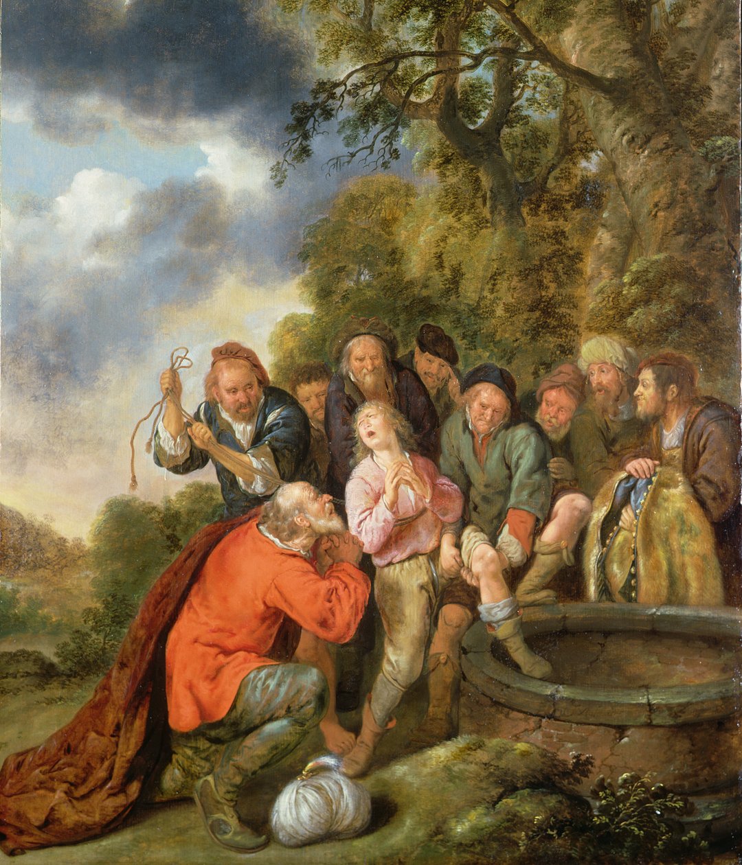 Joseph Being Cast into the Well by His Brothers by Jan Miense Molenaer
