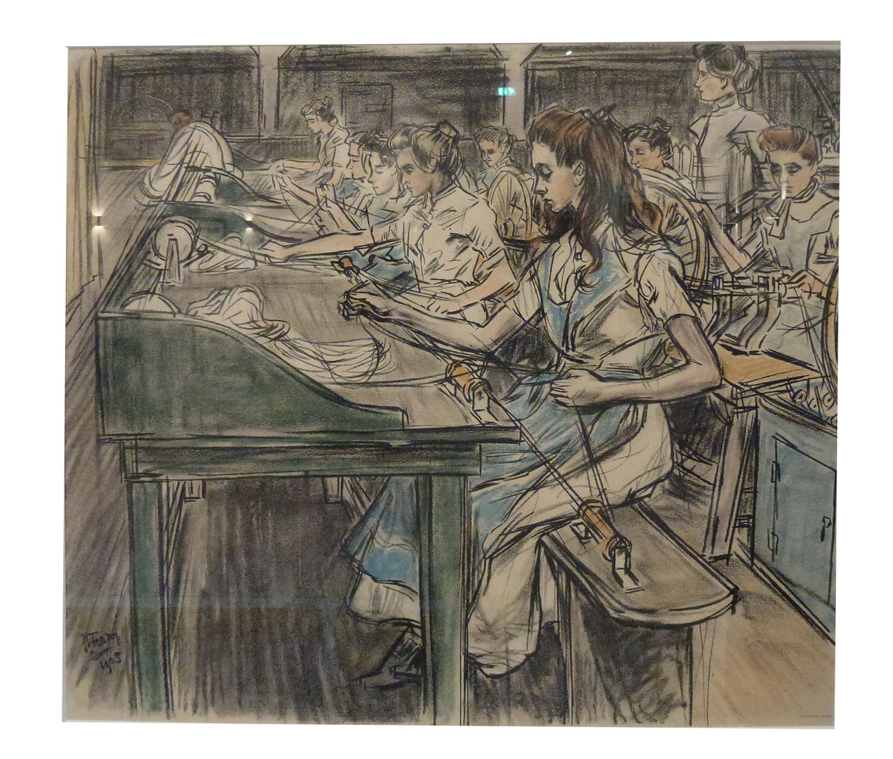 Pitpluizers 1 of the 12 Lithographs Toorop Made About Candle Making by Jan Toorop