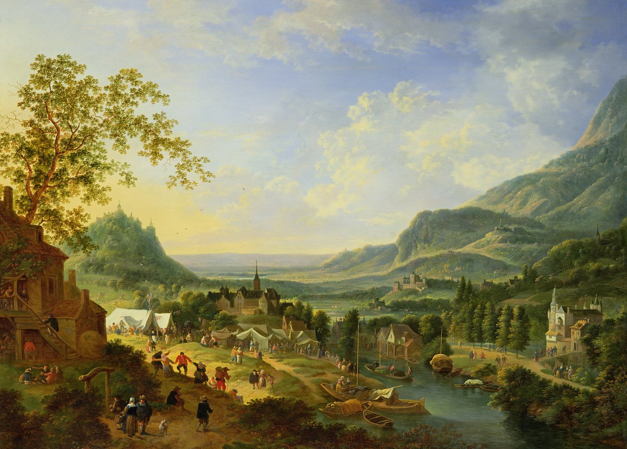 A Village Fete in the Rhine Valley by Jan the Elder Griffier