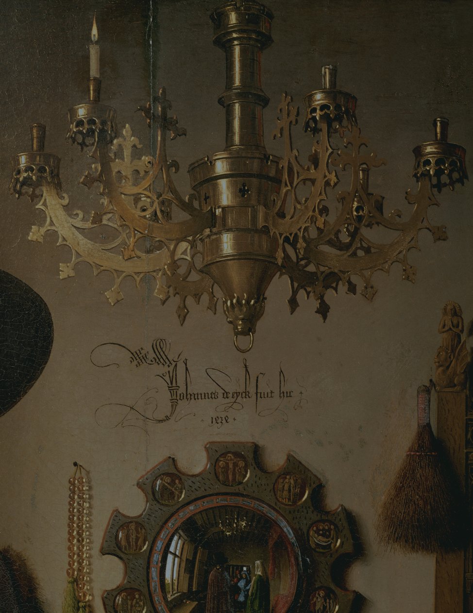 The Arnolfini Marriage (detail) by Jan van Eyck