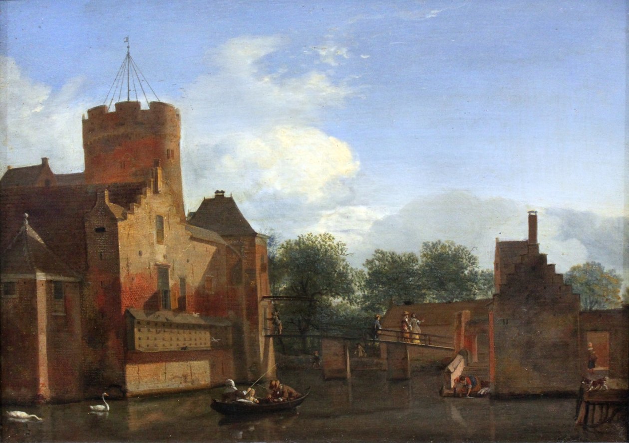 Loenersloot Castle in Holland by Jan van der Heyden