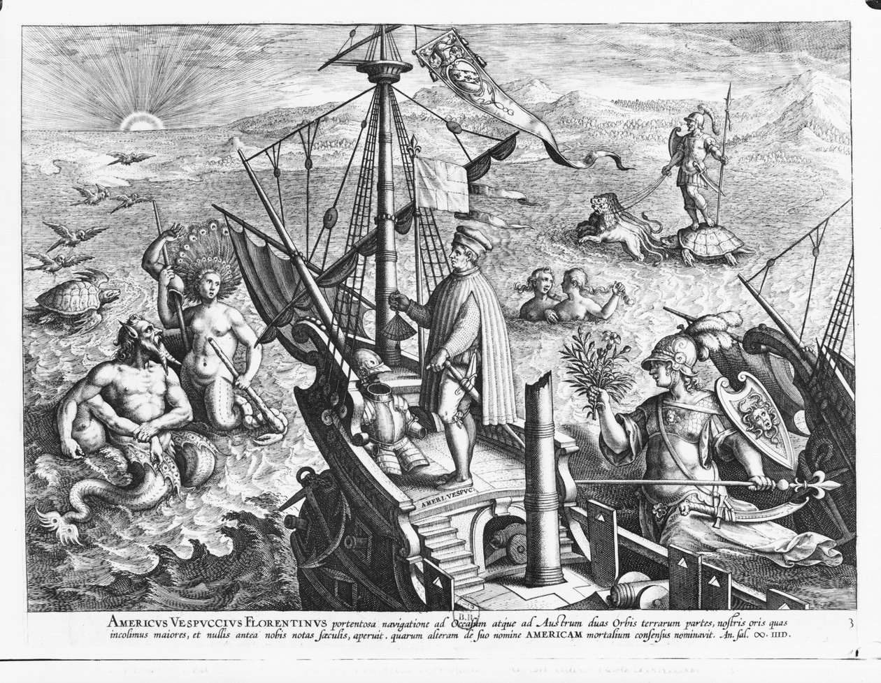 Portrait of Amerigo Vespucci by Jan van der Straet