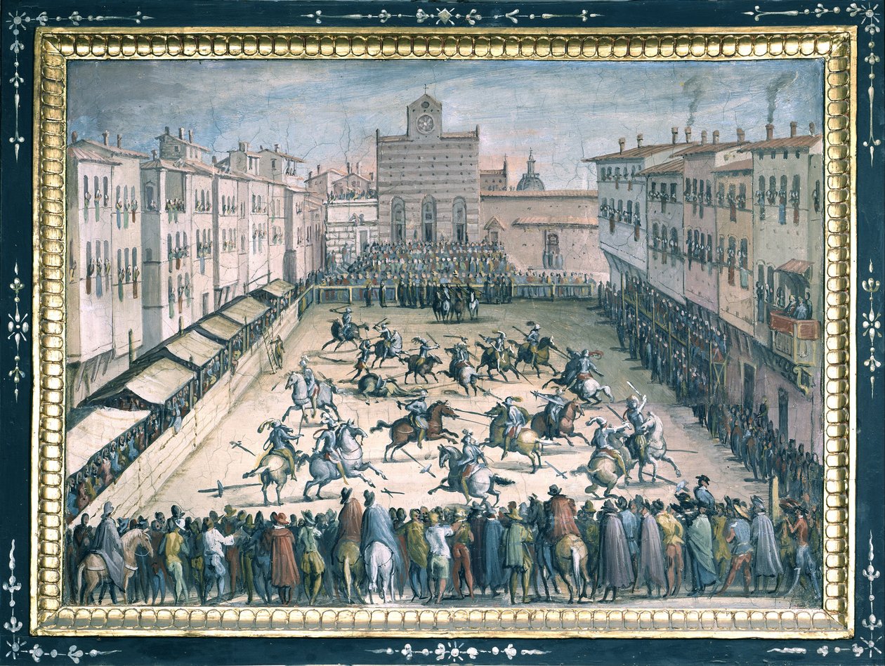 Horse Joust in Piazza Santa Croce by Jan van der Straet