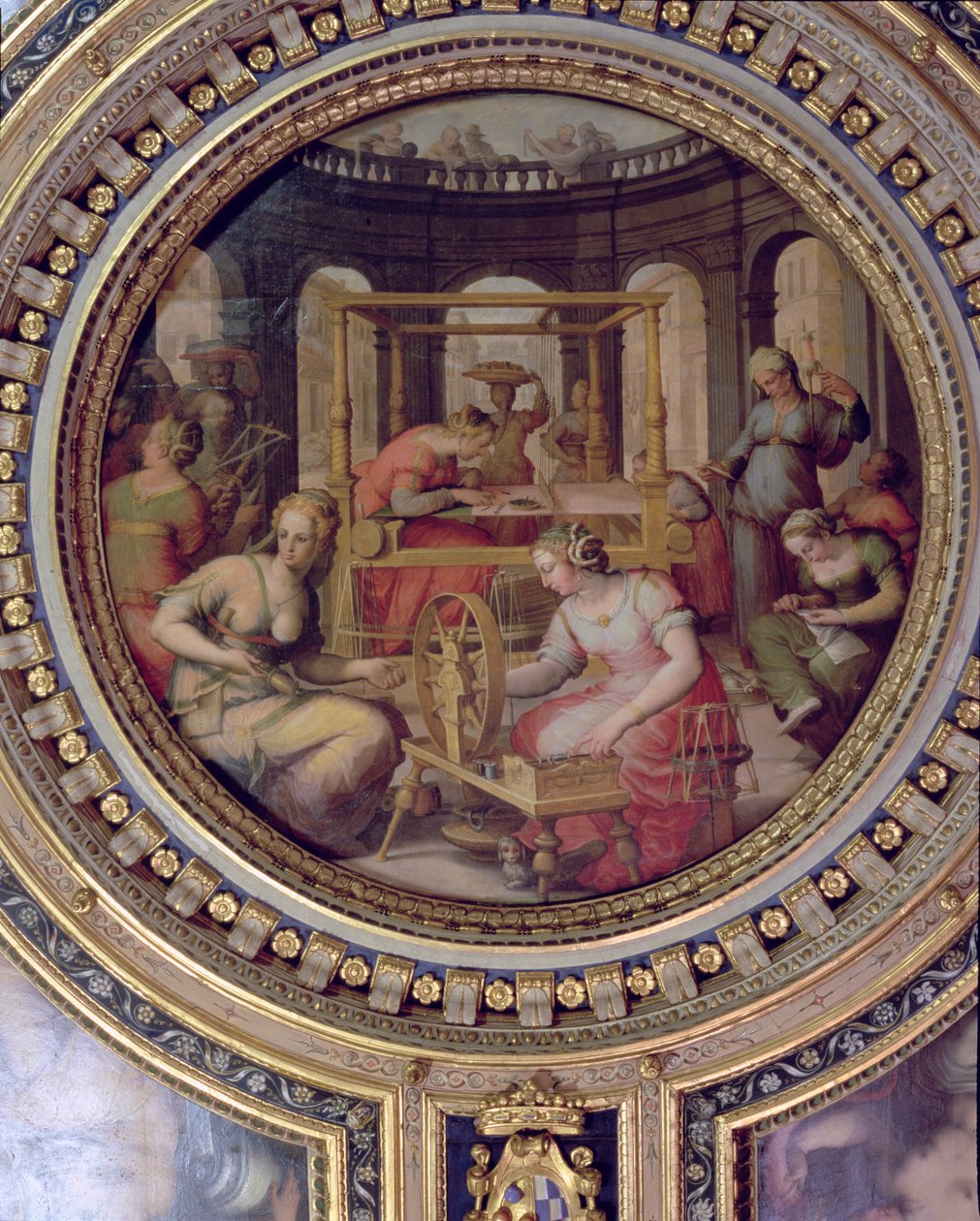 Penelope at her loom by Jan van der Straet