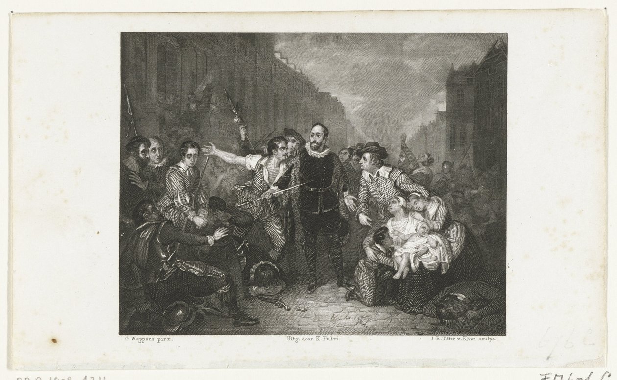 The Self-Sacrifice of Mayor Pieter van der Werff, 1574 by Jan Baptist Tetar van Elven