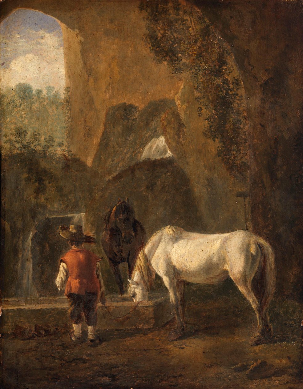 A Horse Drinking by Jan Both