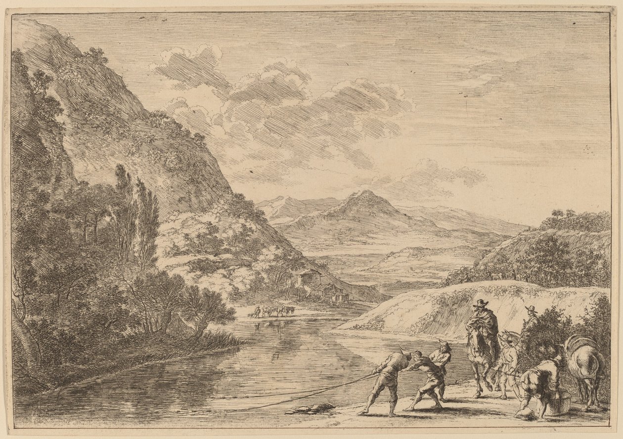 Fishermen at the Tiber, near the Soracte by Jan Both