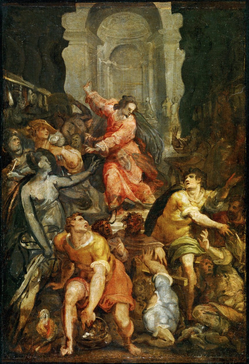 Jesus Drives the Merchants from the Temple by Jan Both