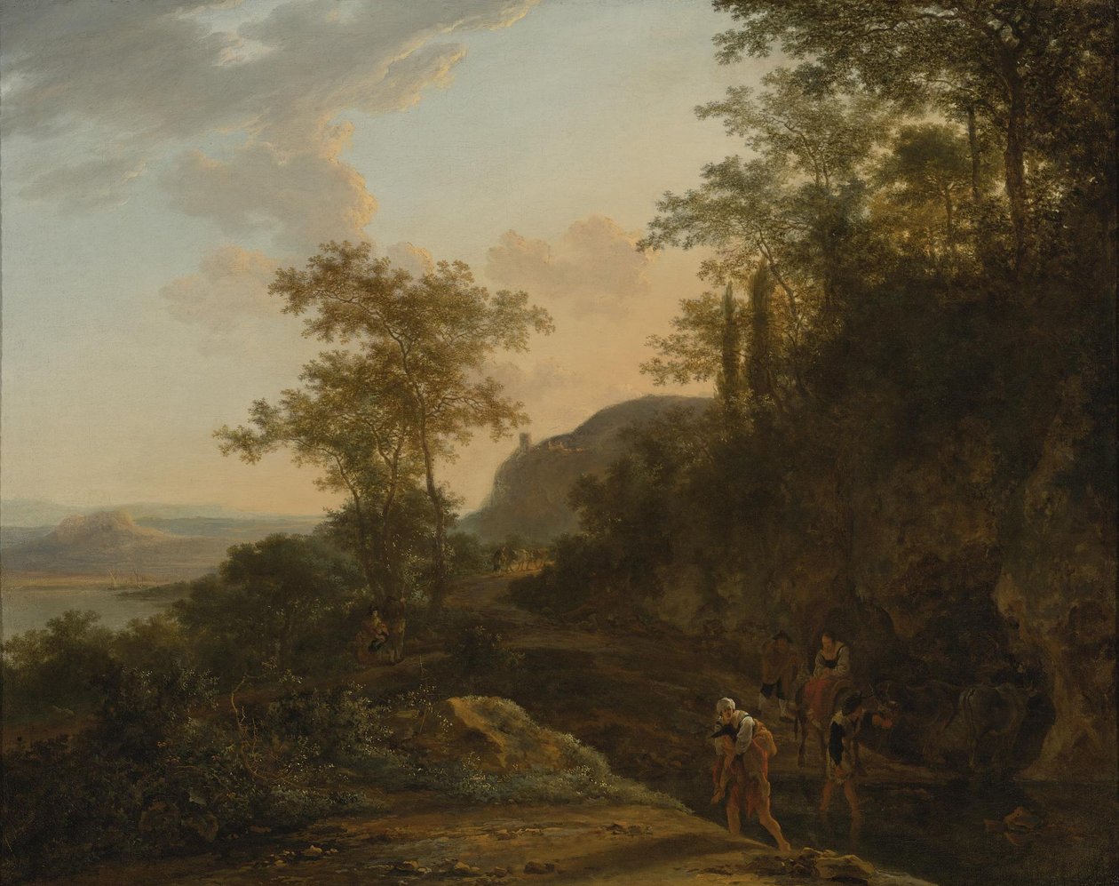 Southern Landscape with Travelers at a Ford by Jan Both