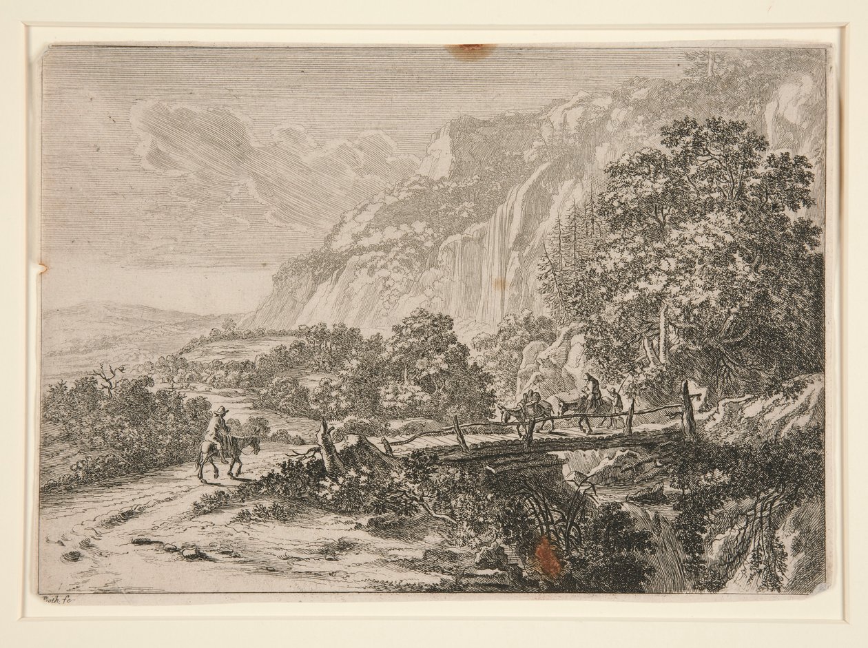 Wooden Bridge. Sulmona Near Tivoli by Jan Both