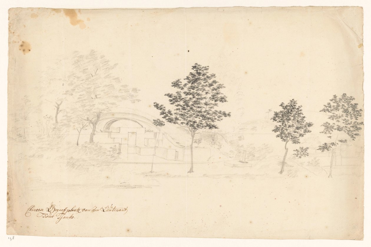 Chinese Cemetery with Grave of Lieutenant Kouw Tjanko by Jan Brandes