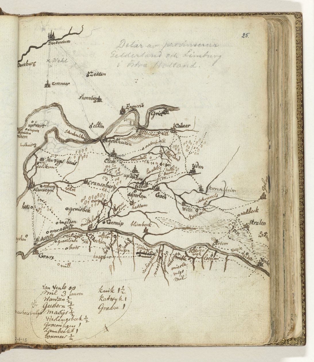 Map of the Area Between Doetinchem and Venlo by Jan Brandes