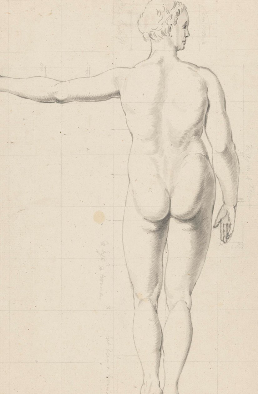 Nude Studies of Woman and Man, Seen from the Back by Jan Brandes
