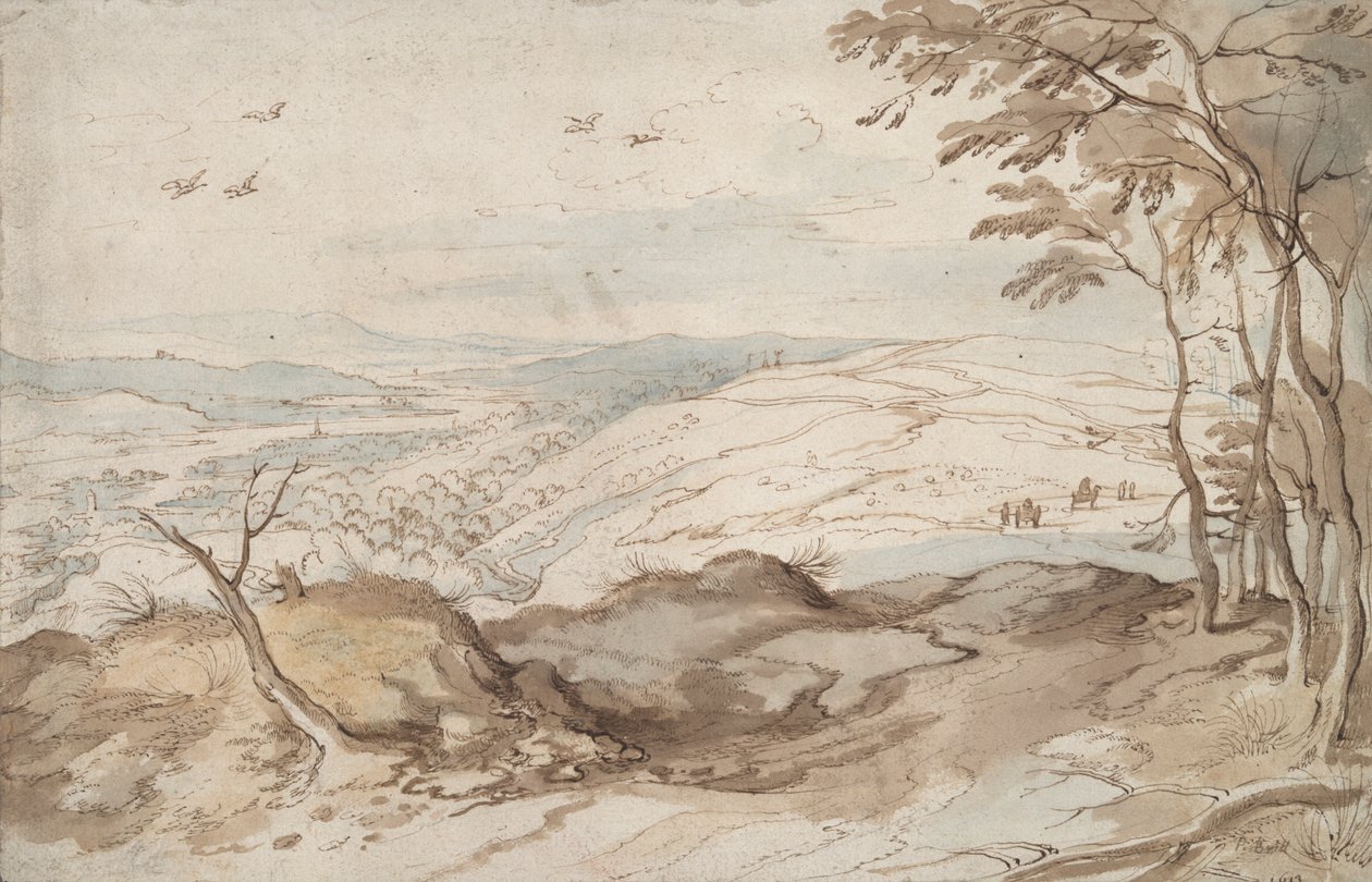 Mountainous Landscape with View over a Valley by Jan Brueghel the Elder