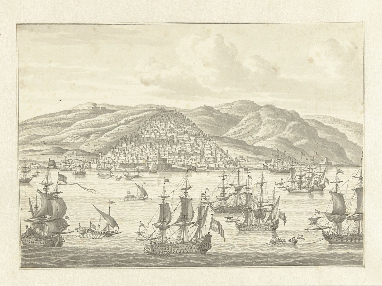 The Dutch Fleet off the Coast of a Foreign Land by Jan Bulthuis