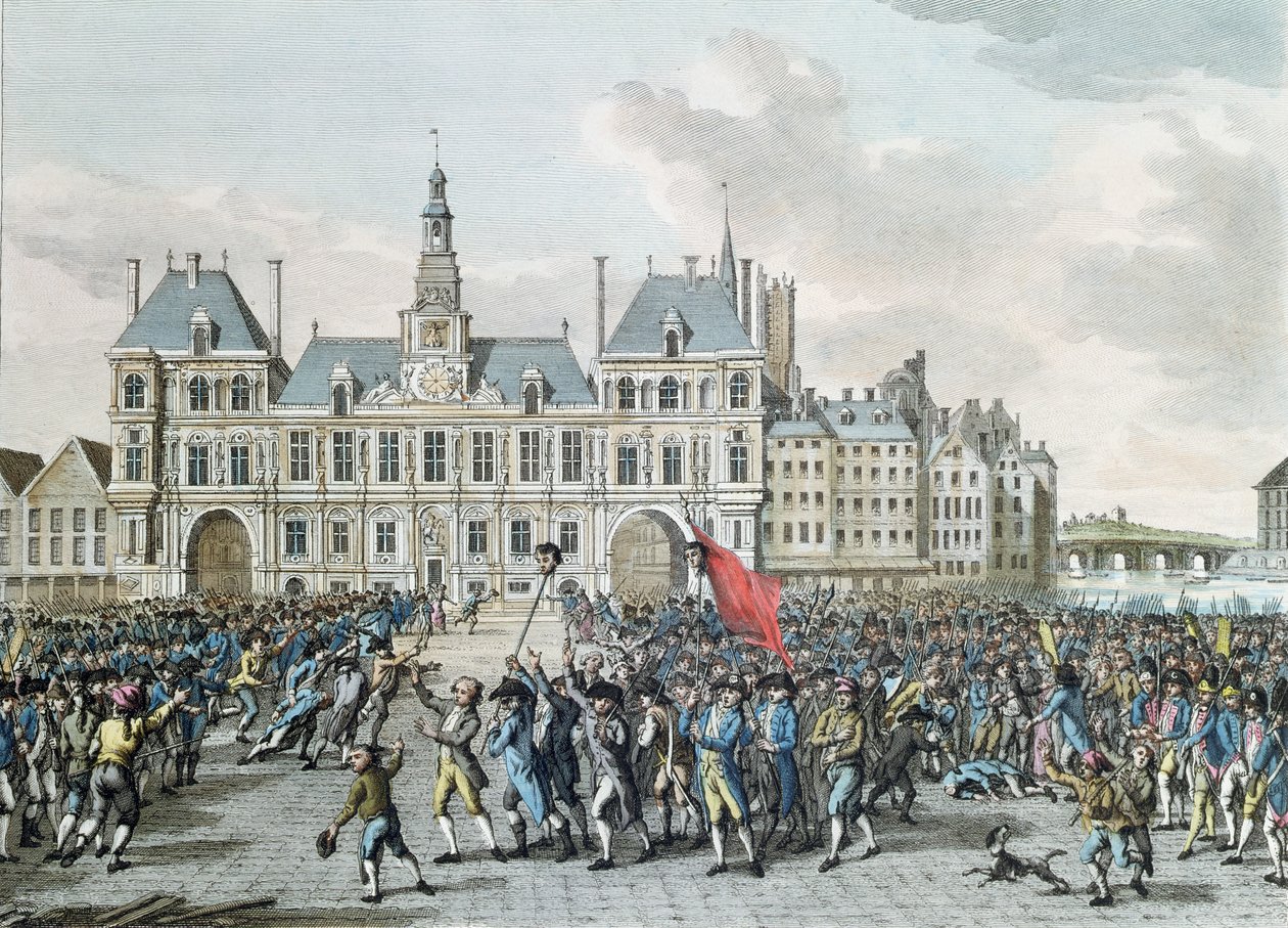 The Heads of Launay and Flesselles Promenaded Before the Hotel de Ville, 14th July 1789 by Jan Bulthuis