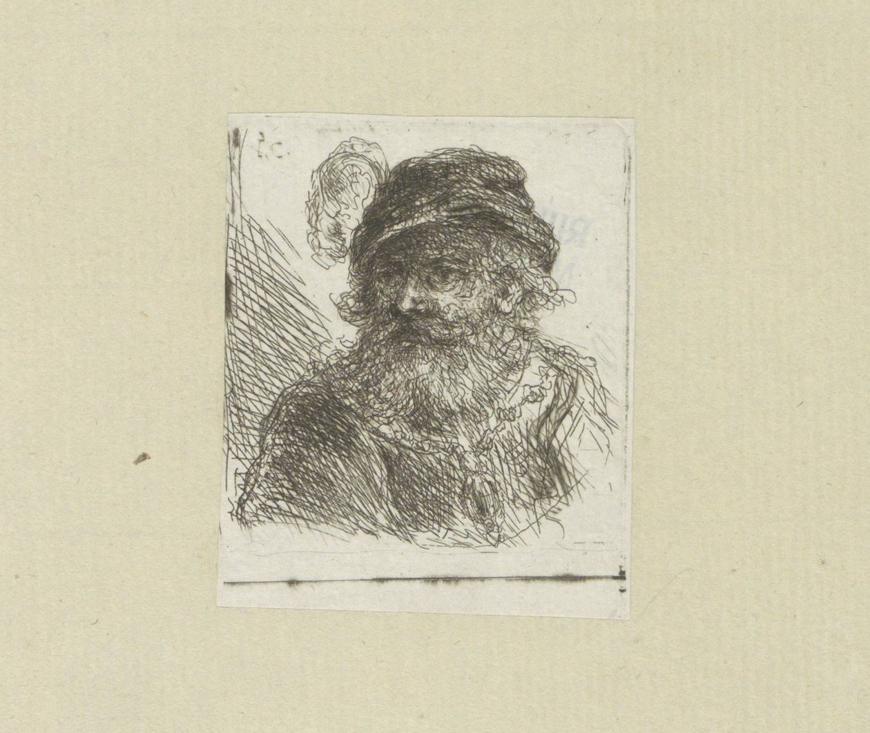 Bearded Man with Plumed Hat by Jan Chalon