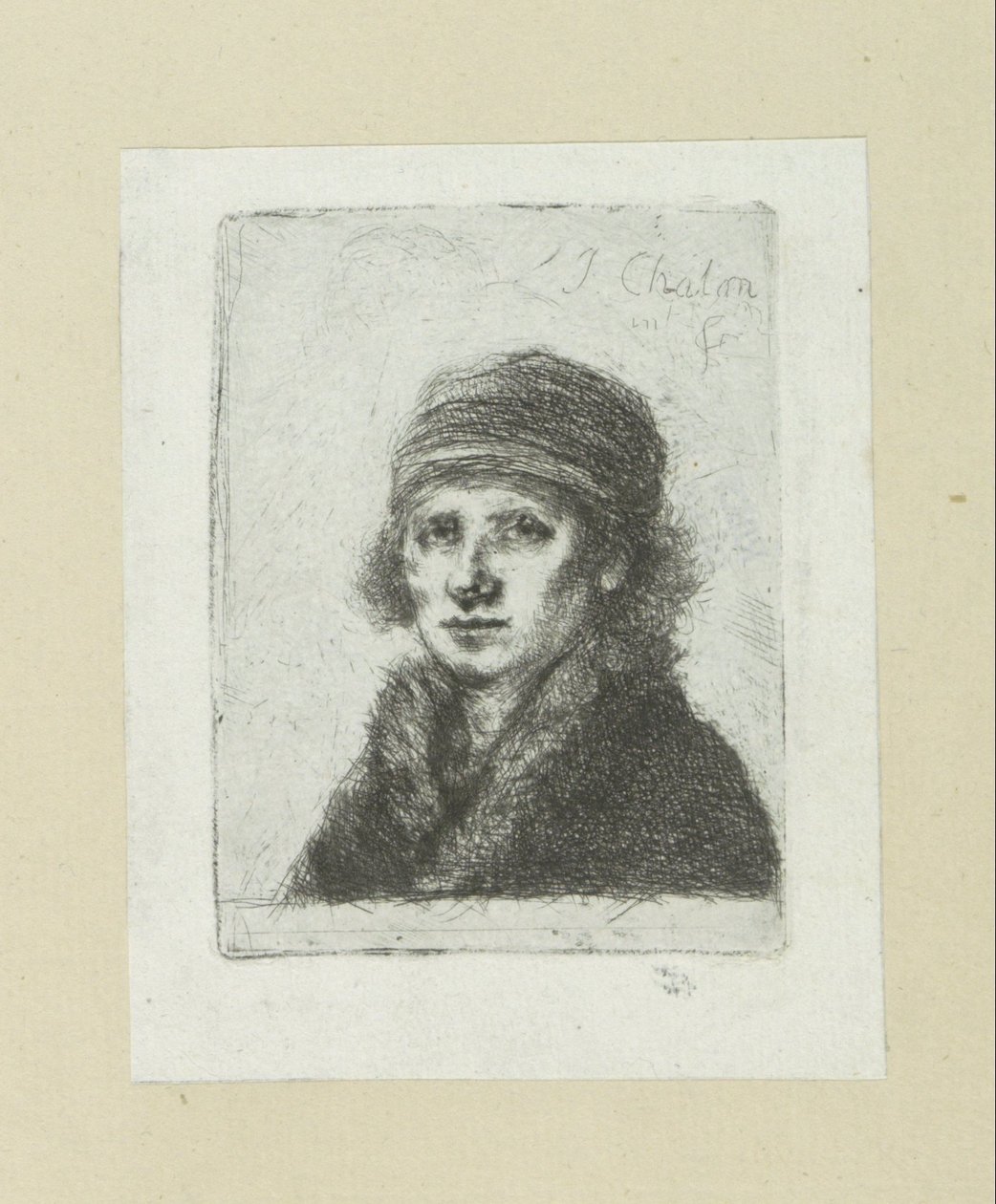 Young Man with Fur Collar by Jan Chalon