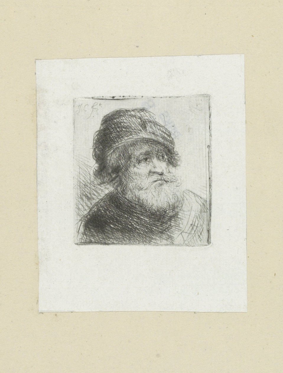 Old Man with Turban by Jan Chalon