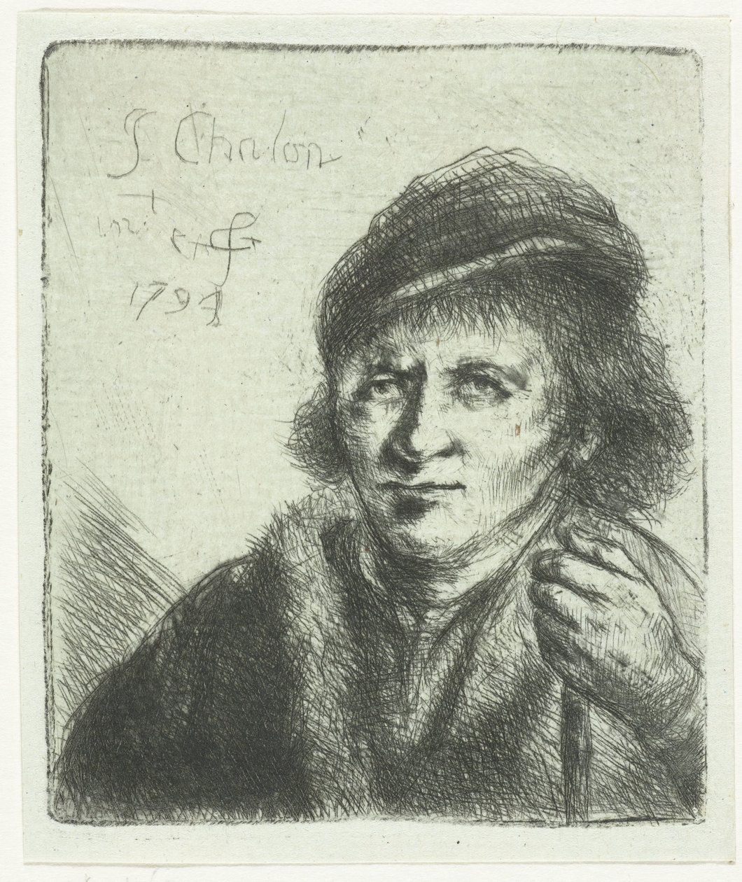 Adult Man with Hat and Cane by Jan Chalon