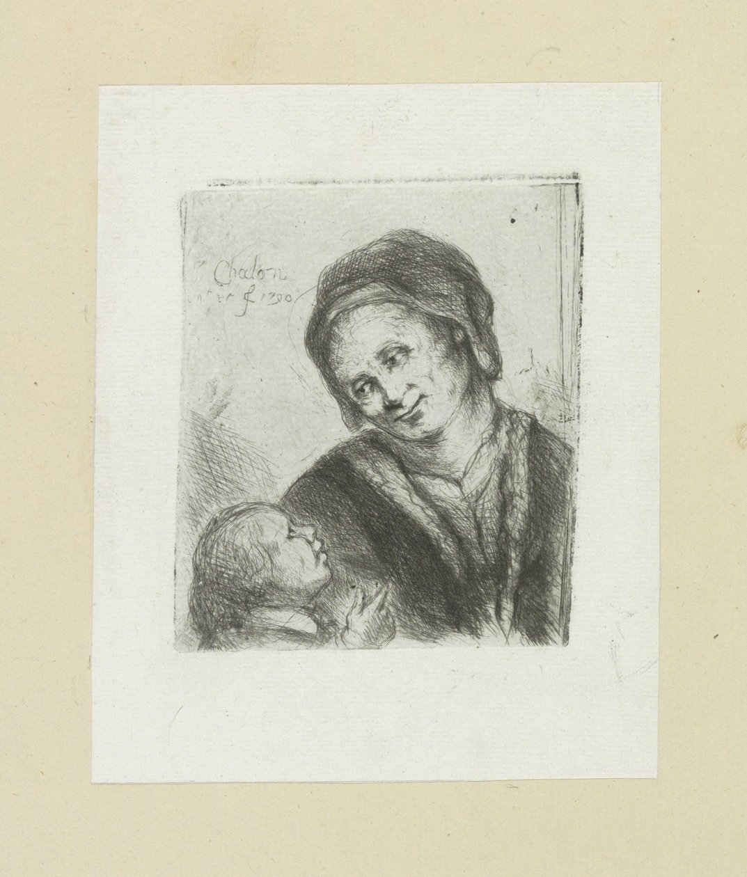 Woman and Child by Jan Chalon