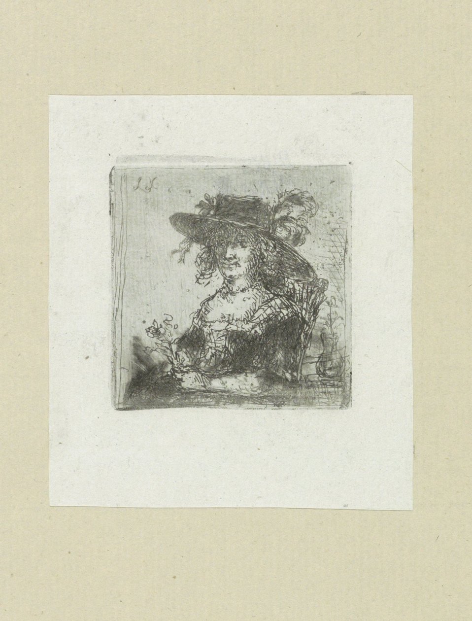 Seated Woman with Hat by Jan Chalon